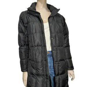 The North Face Size M Black 600 Fill Goose Down Quilted Puffer Long Jacket Coat